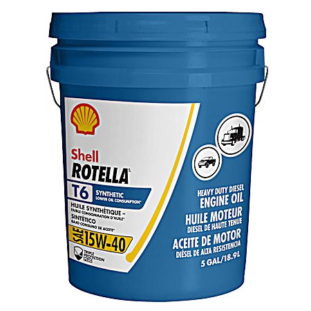 T6 Full Synthetic Heavy-Duty Diesel Engine Oil 15W-40, 5 gal