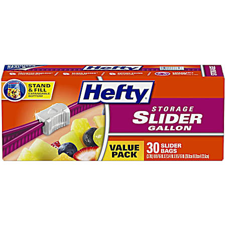 1 gal. Storage Slider Bags - 30 Ct.
