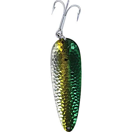Dardevle Spoon - Hammered Nickel/Green/Gold