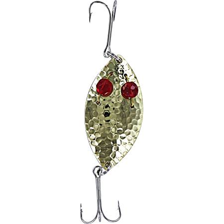 Wiggler Red Eye Spoon - Hammered Brass