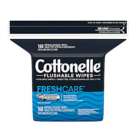 Flushable Wet Wipes Refill Pack - 168 ct