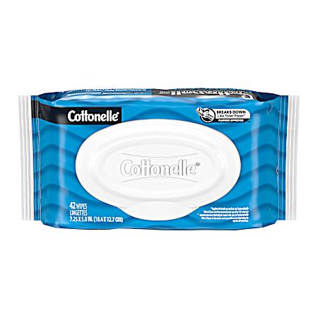 Flushable Wet Wipes Flip-Top Pack - 42 ct