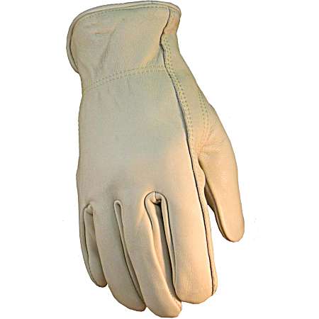 Men's Roundup Tan Lined Leather Gloves