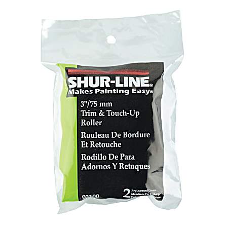 Trim & Touch-Up 3 in Mini Paint Roller Covers - 2 Pk
