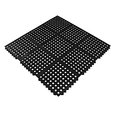 3 ft x 3 ft x 1/2 in Black Wash Rack Mat