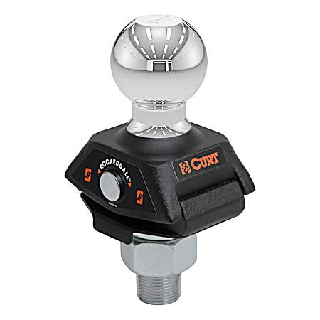 Rockerball 2 in. Cushion Hitch Trailer Ball 1 in. Shank 7500 Lbs.