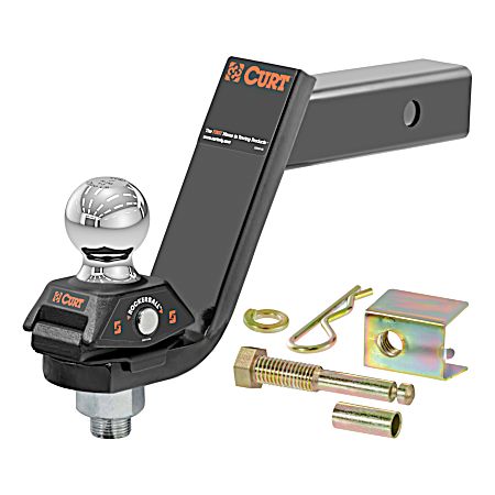 Rockerball Cushion Hitch w/ 2 in Ball & 5 in Drop