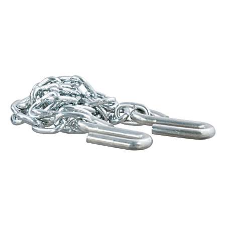 48 in. Safety Chain w/ Dual S-Hooks 2,000 lbs. Clear Zinc