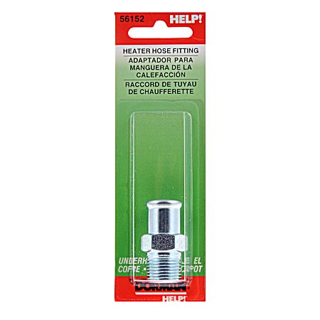 Heater Hose Fitting Connector 0.625 in Hose x 0.5 in NPT x 1.5 in Long Nipple