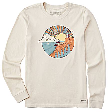 Women's Putty White Lighthouse Burst Long Sleeve Shirt