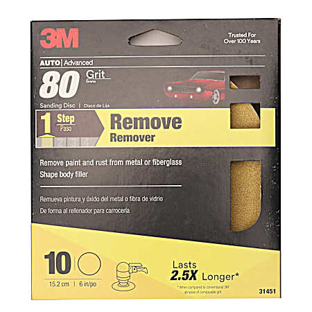 6 in Stikit 80 Grit Sanding Discs - 10 Pk