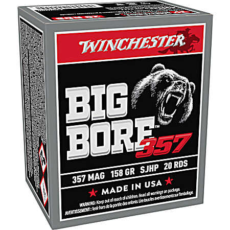 357 Mag Big Bore 158gr Cartridges - 20 Rounds