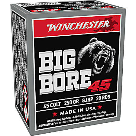 45 Colt Big Bore 250gr Cartridges - 20-Rounds