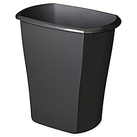 3 Gal. Black Vanity Wastebasket