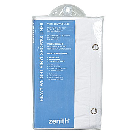 Heavy Gauge Vinyl White Shower Liner