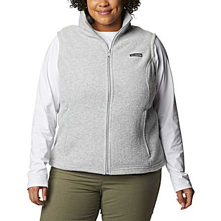Women's Benton Springs Cirrus Grey Heather Fleece Full Zip Vest