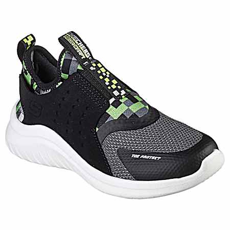 Boys' Mega Craft Ultra Flex 2.0 Black/Multi Slip-On Sneakers