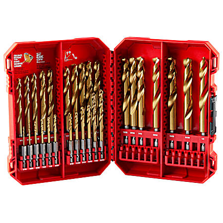SHOCKWAVE Impact Duty™ RED HELIX™ Titanium Drill Bit Set - 29 Pc