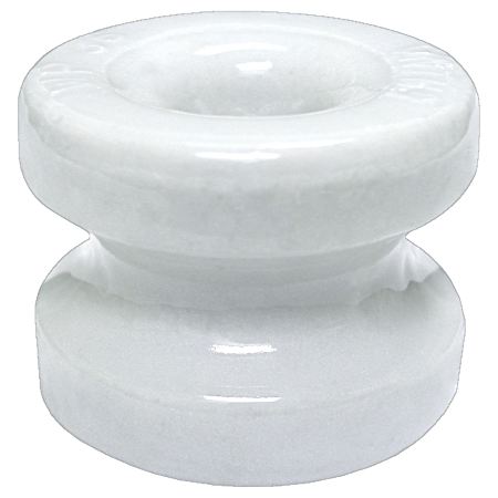 1-3/4 in Corner Post Ceramic Insulators w/ Washers - 10 Pk