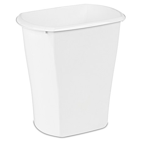 3 Gal. White Vanity Wastebasket