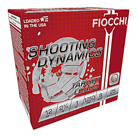 12 Gauge Shooting Dynamics 2-3/4'' 8 Shot Shotshells - 25 Rounds