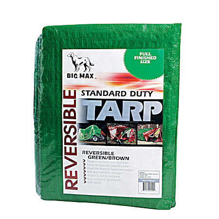 Standard-Duty Green & Brown Reversible Poly Tarp
