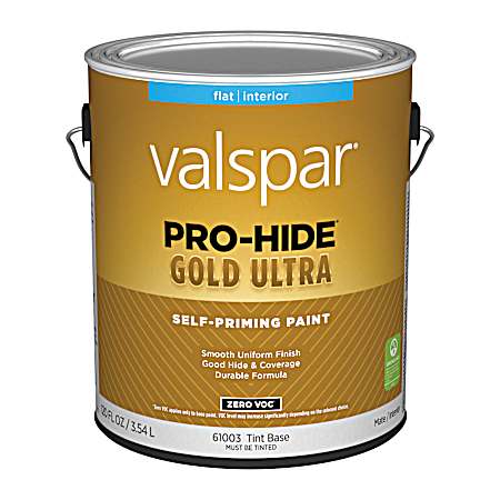 Ultra 1 gal 61003 Tint Base Interior Flat Self-Priming Latex Paint