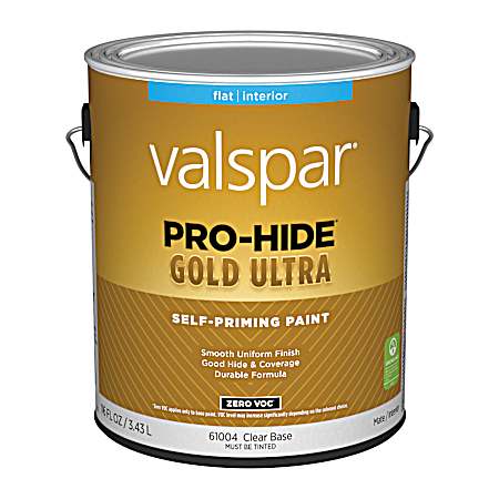 Ultra 1 gal 61004 Clear Base Interior Flat Self-Priming Latex Paint