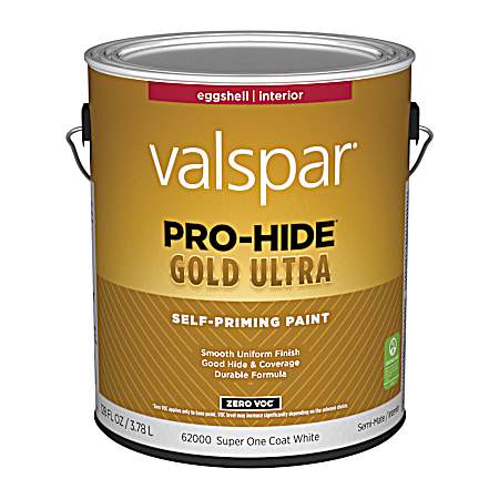 Ultra 1 gal 61005 Super One Coat White Interior Eggshell Self-Priming Latex Paint