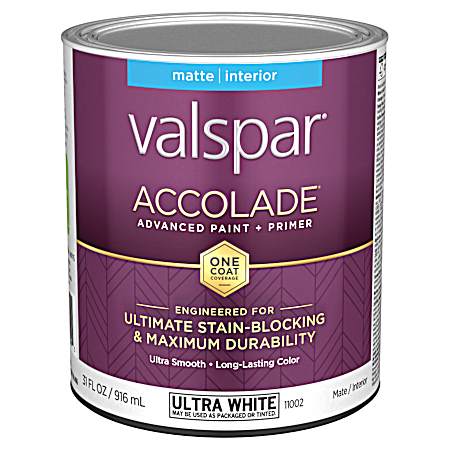 Ultra White Interior Matte Acrylic Paint & Primer
