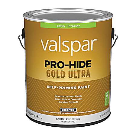 Ultra 1 gal 63002 Pastel Base Interior Satin Self-Priming Latex Paint