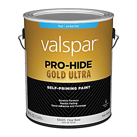 Ultra 1 gal 65003 Clear Base Exterior Flat Self-Priming Acrylic Paint