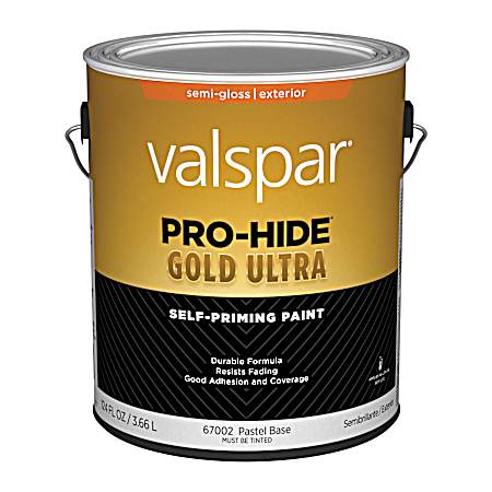 Ultra 1 gal 67002 Pastel Base Exterior Semi-Gloss Self-Priming Acrylic Paint