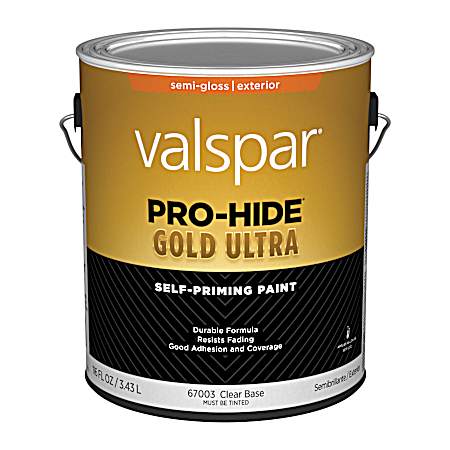 Ultra 1 gal 67003 Clear Base Exterior Semi-Gloss Self-Priming Acrylic Paint