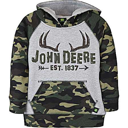 Toddler Boys' Camo Deere Pullover Fleece Hoodie