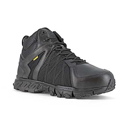 Men's Black Trailgrip Work Alloy Toe Waterproof Met Guard Boots