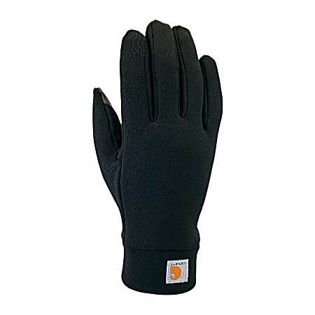 Men's Black Stretch Fleece Liner Gloves