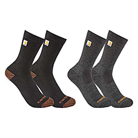Men's Midweight Logo Crew Socks - Assorted, 2 Pk