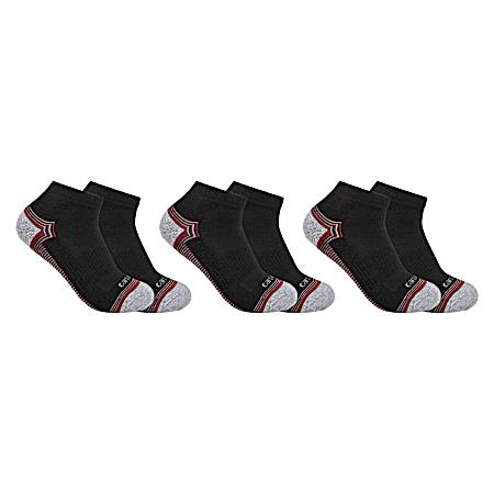 Ladies' Force Performance Black Low Cut Socks