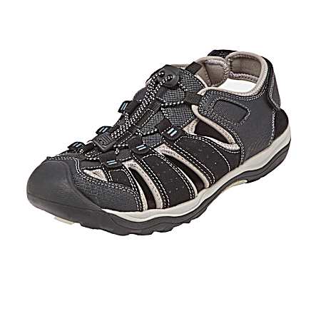 Men's Black Closed Toe Sandals