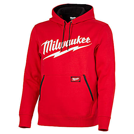 Men's Red Big Logo Midweight Hoodie
