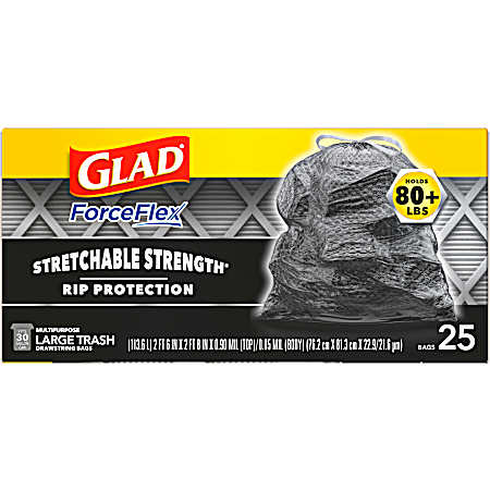30 gal ForceFlex Trash Bags - 25 ct