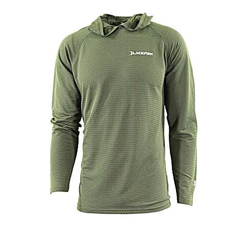 Men's Mayfly Green Angler UPF Sun Hoodie