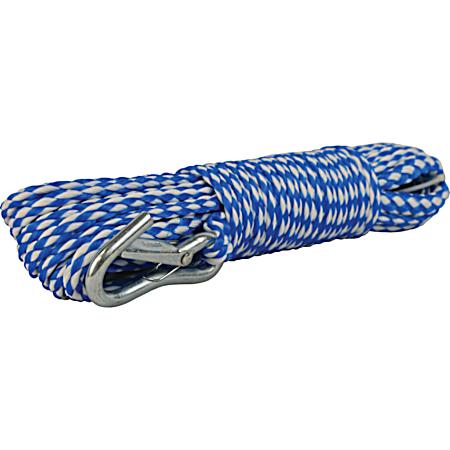 Hollow Braided Polypropylene Anchor Line w/ Hook
