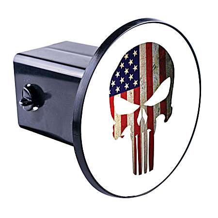 Punisher Skull American Flag Hitch Cover
