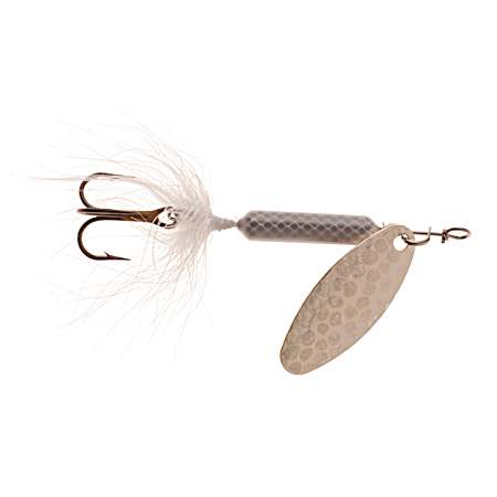 Rooster Tail - Hammered Silver/White