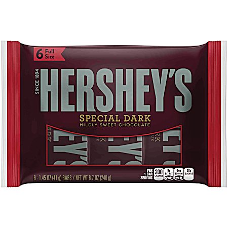 1.45 oz Special Dark Chocolate Candy Bar - 6 Pk.