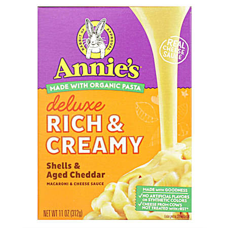 11 oz Deluxe Rich & Creamy Shells & Aged Cheddar Mac & Cheese