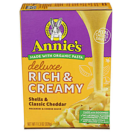 11.3 oz Deluxe Rich & Creamy Shells & Classic Cheddar Mac & Cheese