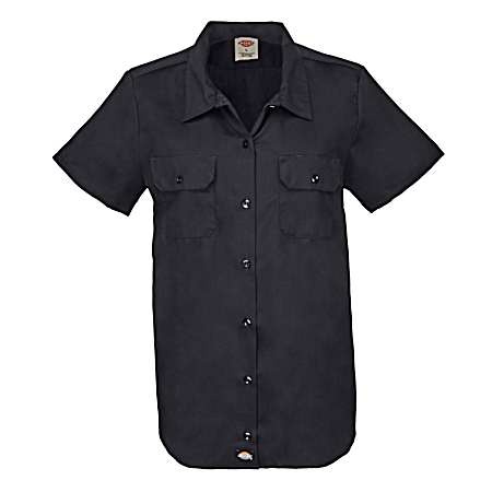 Women's Original Button Front Short Sleeve Work Shirt
